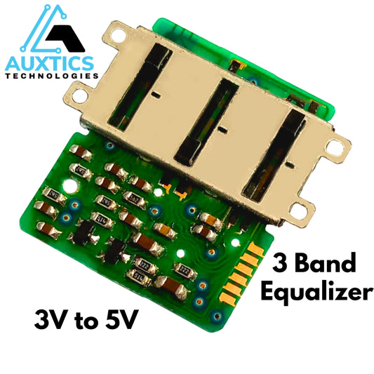 3 Band Audio Equalizer Module (3V–5V) – Bass, Mid & Treble Control DIY PCB for Amplifier & Audio Projects
