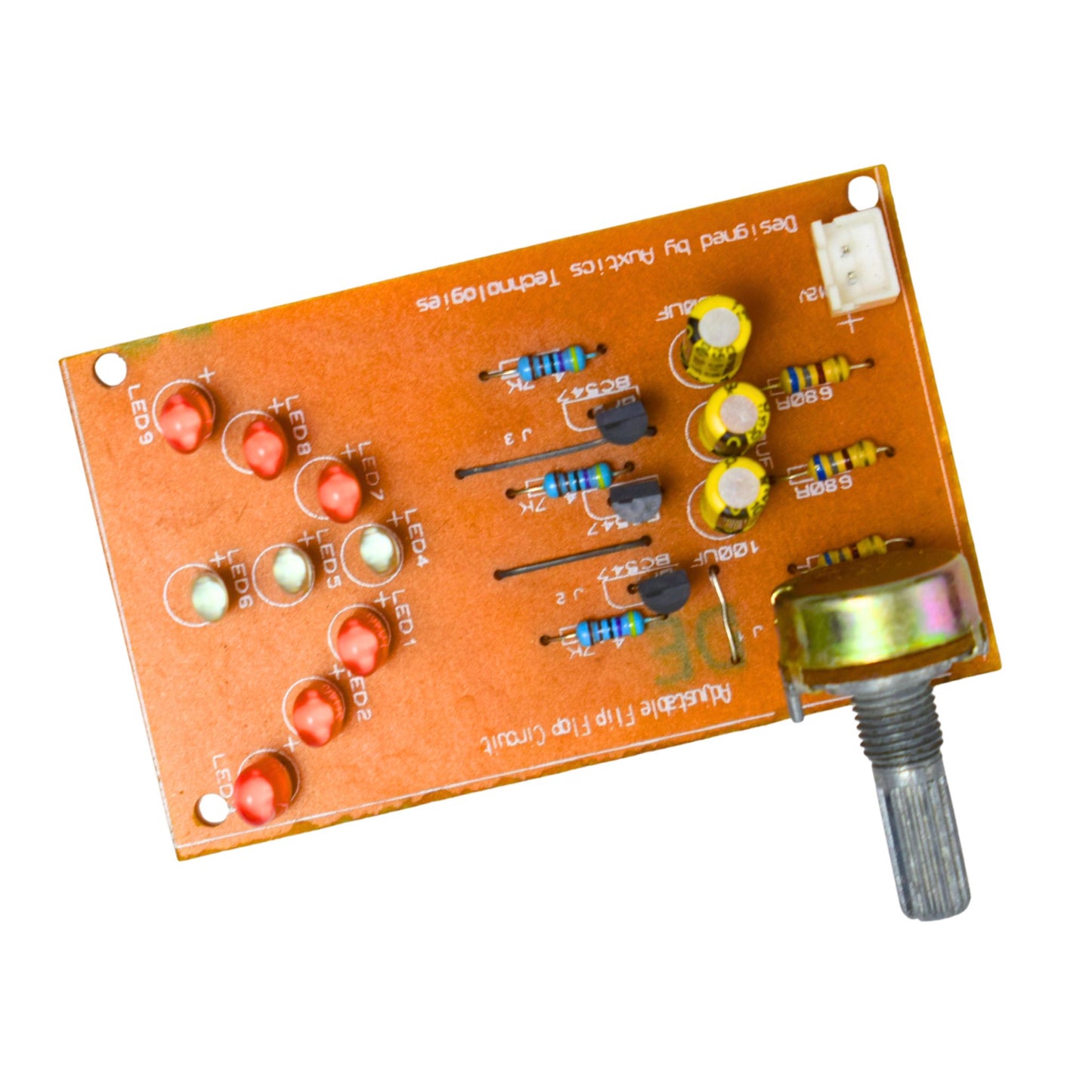Adjustable Flip-Flop LED Circuit with 9 LEDs