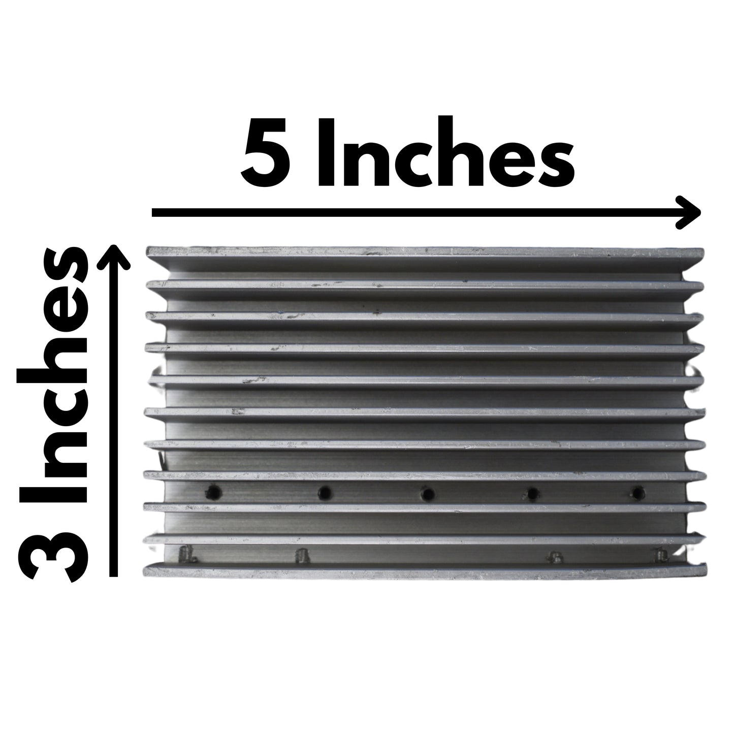 Aluminum Heat Sink 5x3 Inch – 1.2 Inch Thickness