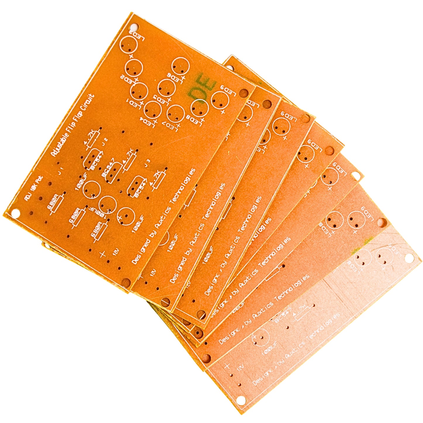 Adjustable Flip Flop Circuit PCB using BC547 Transistors
