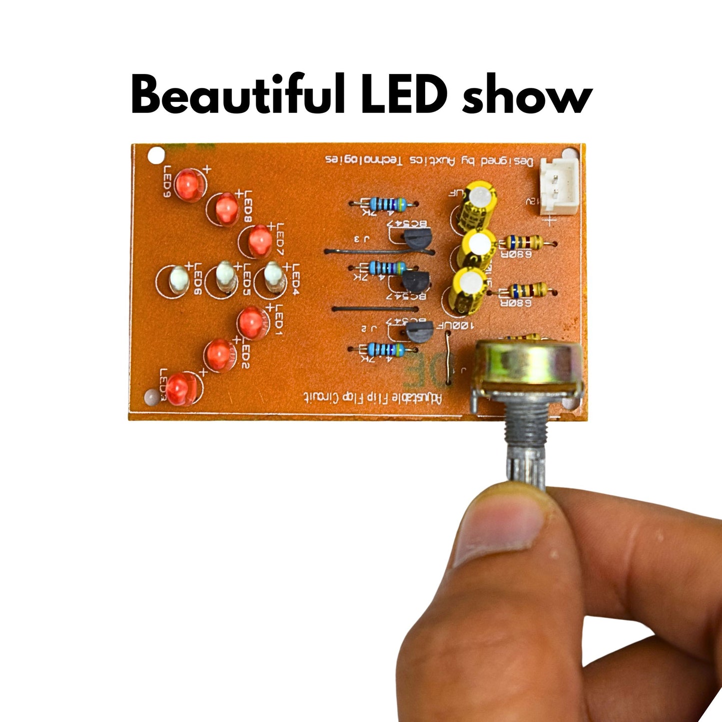 Adjustable Flip-Flop LED Circuit with 9 LEDs